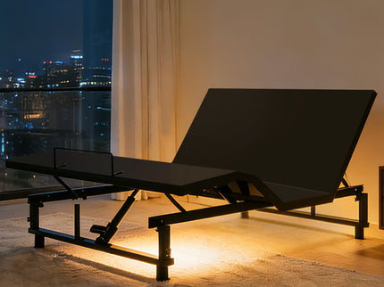 Adjustable Bed Base Frame With Wireless Remote, 4 USB Ports, Under Bed Nightlights, Zero Gravity