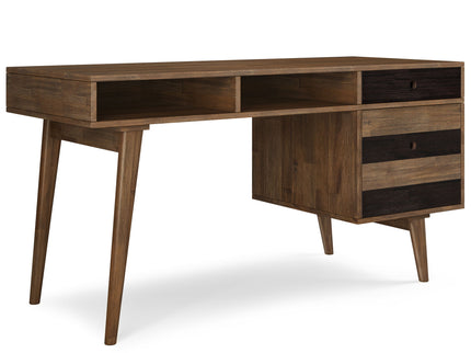 Clarkson - Desk With Side Drawers - Rustic Natural Aged Brown