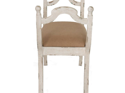 Harlow - Bench, Farmhouse / French Country Style Vanity Chair - Beige / White