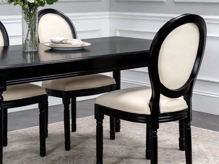 Upholstered & Round Back Dining Chairs (Set of 2)