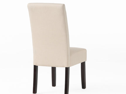 Pertica - Dining Chair Contemporary Design Wood Fabric - Natural