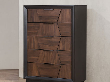 Houston - 5 Drawer Chest - Walnut