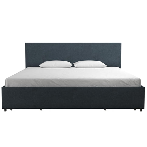 Kelly - King Upholstered Bed With Storage - Navy