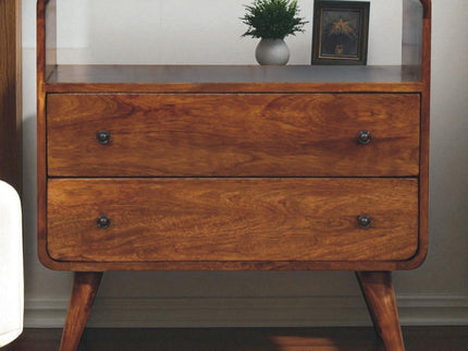 Curved Charm Console - Brown