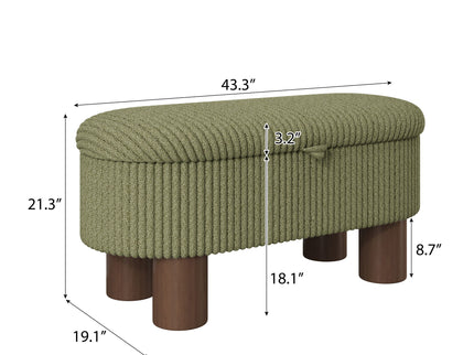 Storage Ottoman Upholstered Bench With Lift Top Storage For Bedroom