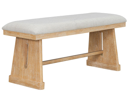 Dining Set With Rectangular Table, 4 Upholstered Chairs & 1 Padded Bench