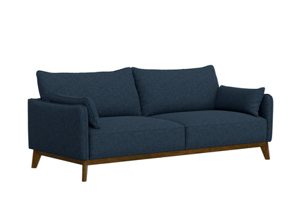 Sofa Wide With Attached Legs - Blue