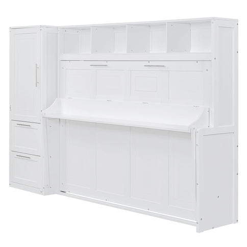 Space Saving Murphy Wall Bed With Closet And Drawers