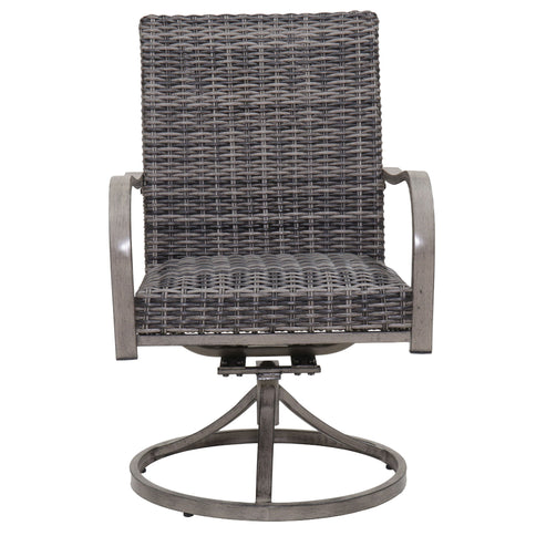 Outdoor Swivel Dining Chair (Set of 2) - Gray