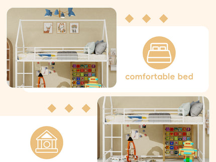 Bunk Bed With Safety Guardrails, No Box Spring Needed