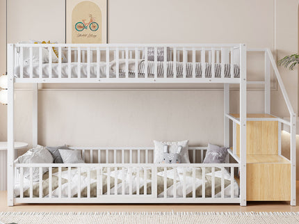 Bunk Bed With Storage Ladder, Compact Design