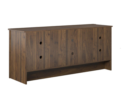 TV Stand For TVs Up To 65" With Open Shelves And Storage Cabinets - Walnut