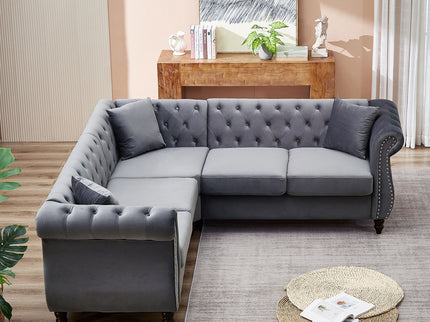 Streamline Modern L-Shaped Corner Sofa