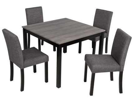 Modern Dining Table Set With Upholstered Chairs For Dining Room