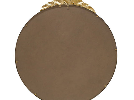 Large Round Wall Mirror With Metal Frame, Circle Accent Mirror For Living Room Bedroom Entryway - Gold