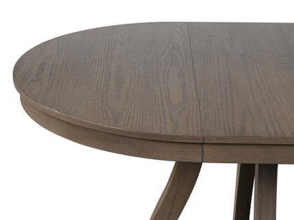 Round Extendable Dining Tabl, Middle Leaf, Curved Legs