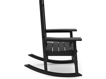 Traditional Porch Rocker Classic HDPE Poly Lumber For Porch, Patio, And Garden Comfort