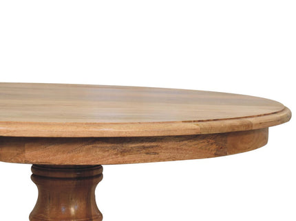 Round Turned Dining Table - Oak