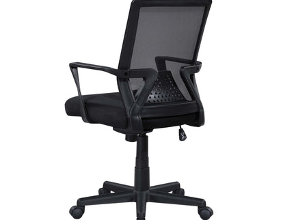Ergonomic Height Adjustable Office Chair With Armrest - Black