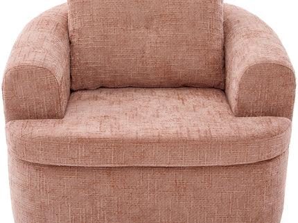 Modern Swivel Barrel Chair With Dual-Layer Cushion
