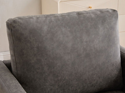 Modern Upholstered Square Swivel Accent Chair With 360 Degree Rotation