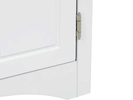 Triangle Bathroom Storage Cabinet With Adjustable Shelves, Freestanding Floor Cabinet For Home Kitchen