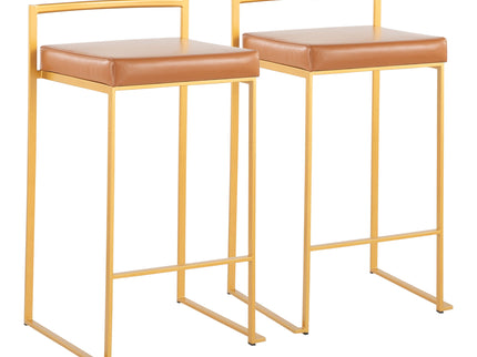 Fuji - Contemporary / Glam Design Counter Stool (Set of 2)