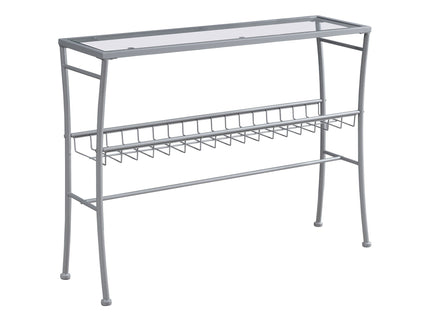 Accent Console Table For Entryway, Contemporary & Modern - Silver