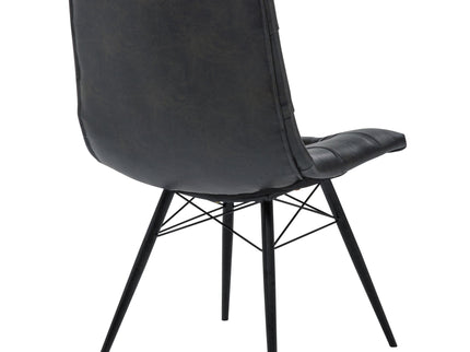 Tufted Back Dining Chairs (Set of 4) - Black