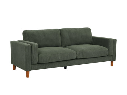 Upholstered Square Arm Sofa - Dark Green
