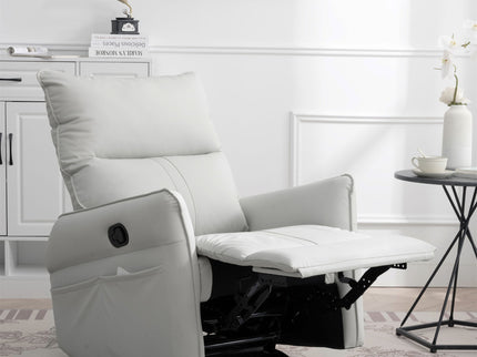 360° Modern Small Rocking Swivel Recliner Chair With Side Pocket