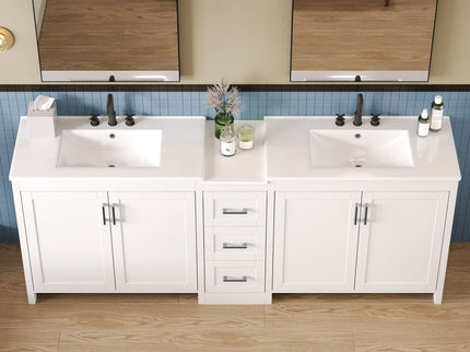 Double Sink Bathroom Vanity With Quartz Countertop