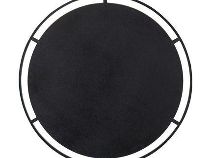 Theodor - Mirror With Industrial Design Round Mirror With Metal Frame For Wall Decor & Entryway Console Lean Against Wall - Black