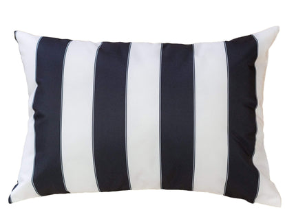 Horizon - Stripe Pillow Outdoor & Indoor - Black