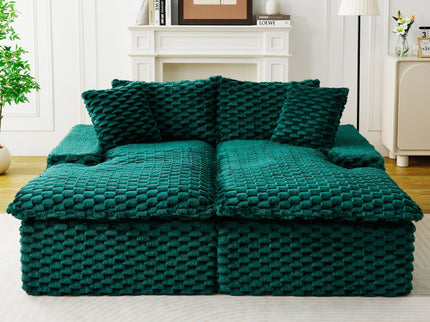 Double Chaise Lounge With Full Compressed Sponge