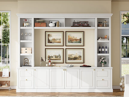 All-In-One TV Stand With Bookcase For TVs Up To 70"