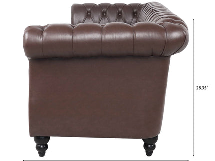 Rolled Arm Chesterfield 3 Seater Sofa