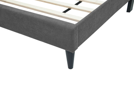 Bed With Channel Tufted Adjustable Headboard