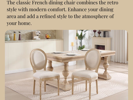 Upholstered With Round Back Dining Chairs (Set of 2)