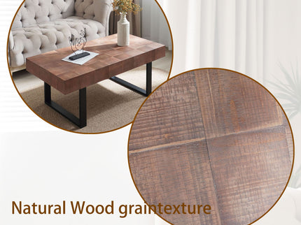 Rectangular Coffee Table With U-Shaped Legs Living Room - Multi