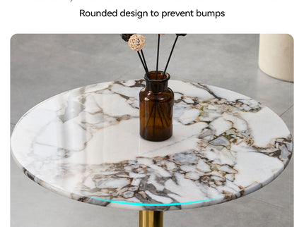 End Table For Living Rooms - Gold / White