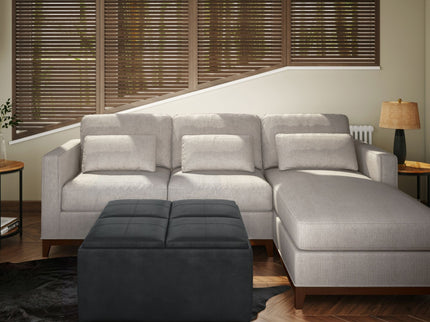 Avalon - Upholstered Square Coffee Table Storage Ottoman