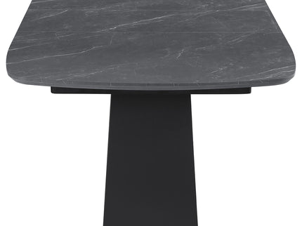 Idlewild - Extension Leaf Dining Table With Tapering Pedestal Base - Black