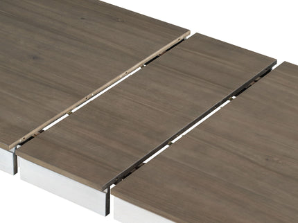 7 Piece Dining Set With Extendable Table, 2 Drawers & 6 Upholstered Chairs