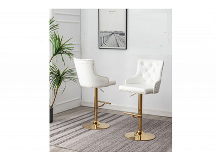 Adjustable Swivel Bar Stool With Nailhead Trim (Set of 2)