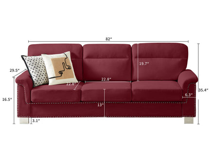 3 Seater Elegant Stationary Sofa