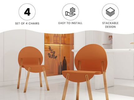 4 Piece Set Of Single Chairs With A Folding Square Table