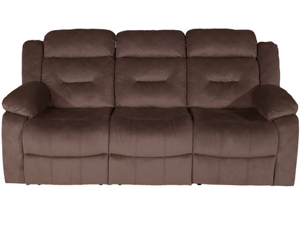 Modern Recliner Sofa With Pillow Arms, Plush Backrest, Horizontal Tufting, USB Charging Port