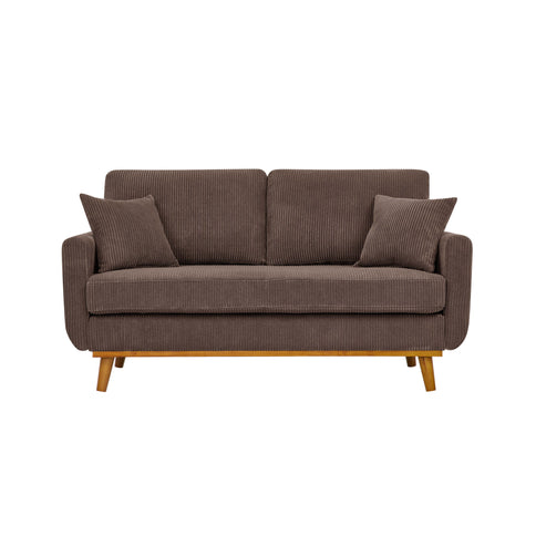 Upholstered Loveseat With Arms And Pillows