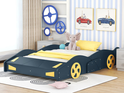 Race Car Shaped Platform Bed With Wheels And Storage